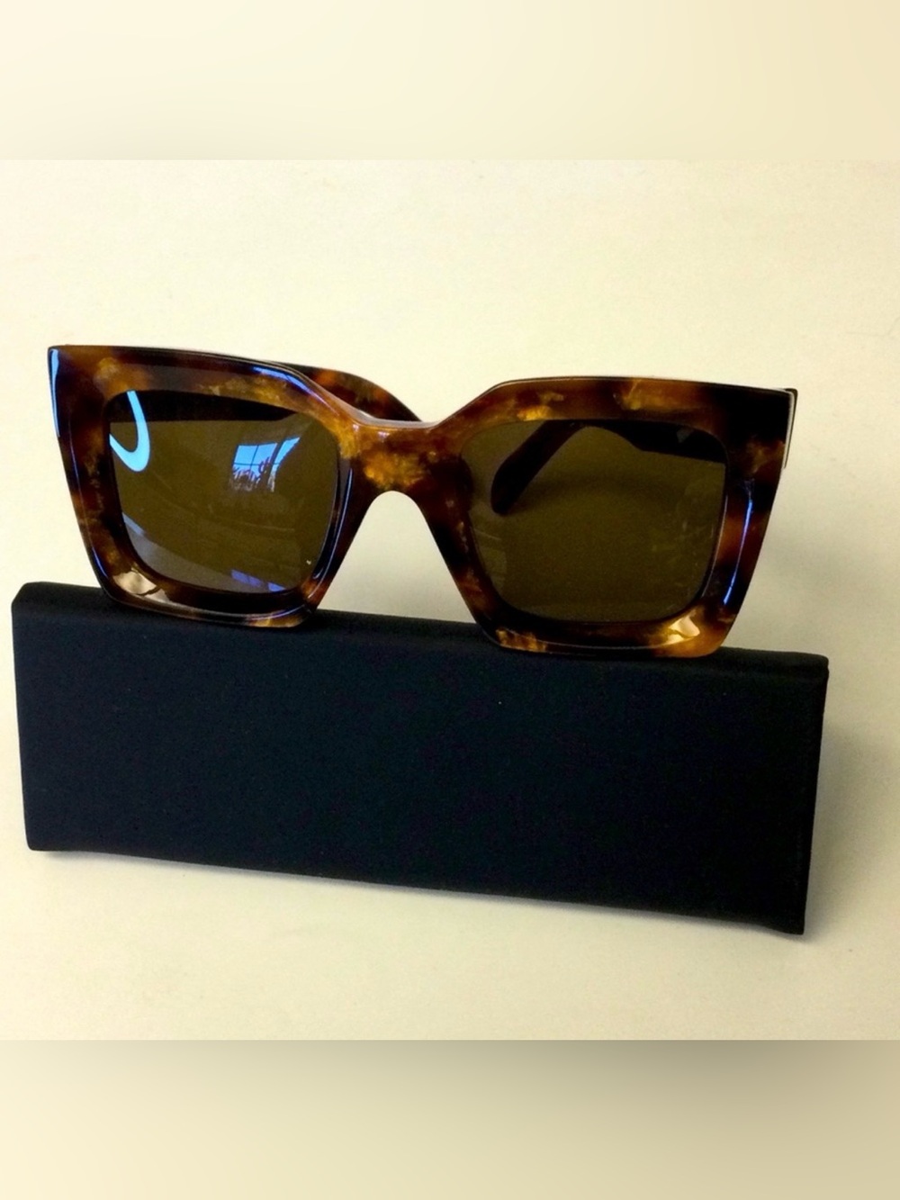 Celine Square Dark Havana Sunglasses CL401301 52E - Picture 4 of 7